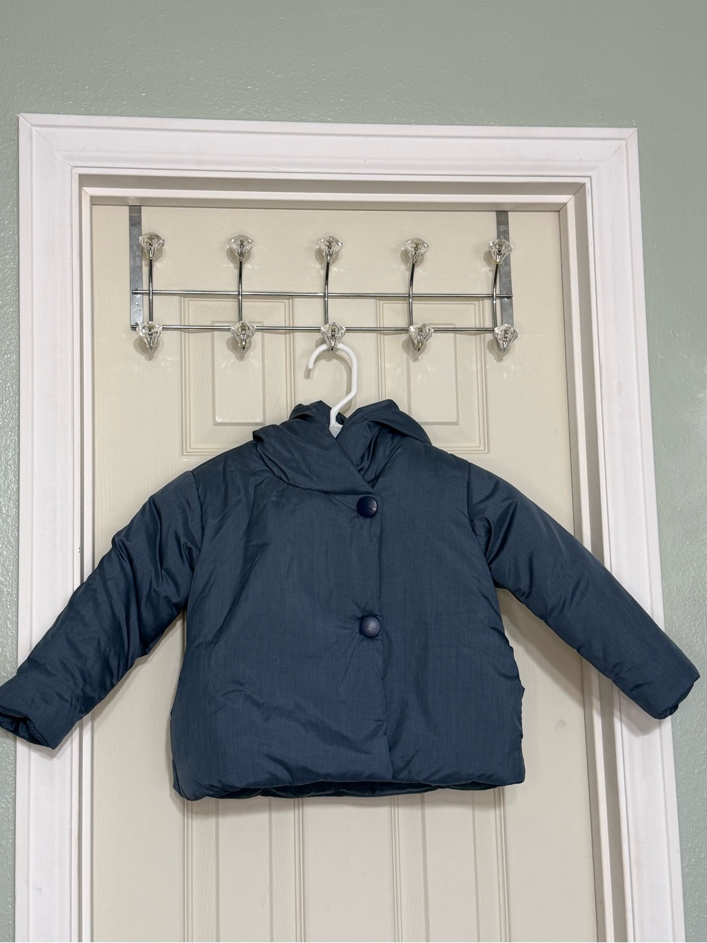 Hannah Andersson All Wrapped Up Puffer Jacket Fleece Insulated Blue Size 100 (4)